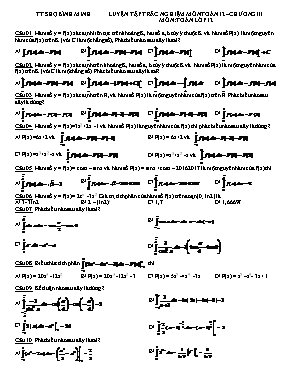 Luyện tập trắc nghiệm Toán 12 - Chương 3